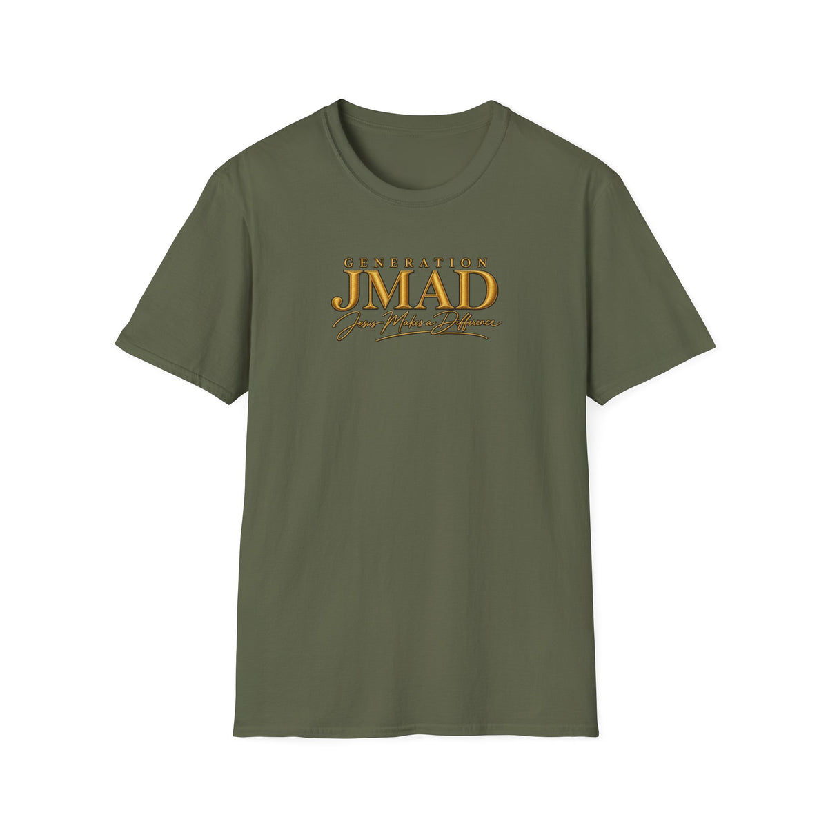 Green t-shirt with 'Bourbon Whisperer' text on a white background