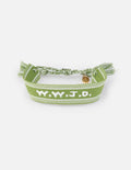 Green WWJD Embroidered Bracelet